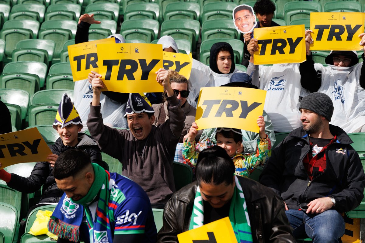 Binance_AUS's tweet photo. What a day in Perth ⚡

Big game on Saturday at HBF Park backing the @storm as their match-day sponsor. The crowd brought the energy all game - and thousands of new Binancians joined the family along the way.

Proud to be part of it. Let's go Storm 🔶 https://t.co/XjtJXJt93H
