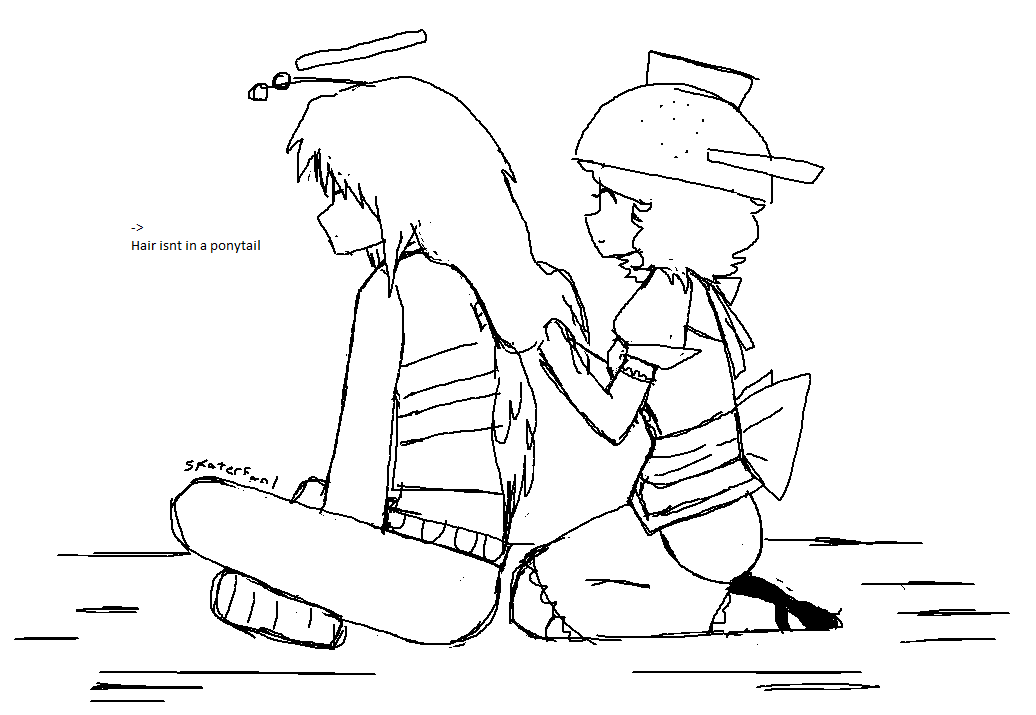 skaterfan01's tweet photo. Angel and Pastafarian #run3 #run3fanart #run3game #art #fanart #doodle #run3art #thanks https://t.co/eVpLFjQUes
