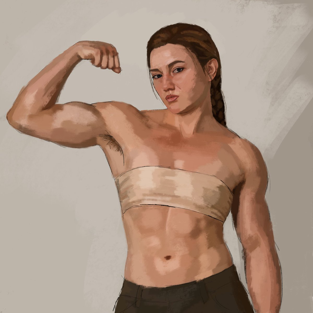 fatfishbones's tweet photo. they call her abs for a reason and it has nothing to do with the name abby https://t.co/RMvaO9op1z
