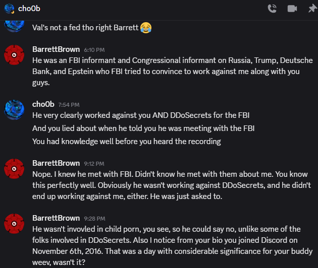 ProjPM's tweet photo. Anyone able and willing to confirm the identity and any background information on Gamergate promoter cho0b/Fuxnet/Jihad - longtime associate of Epstein protege moot and Thiel employee Weev, as noted in article on my pinned post - please reach out via the email address in my bio. https://t.co/PVjqAclSyj