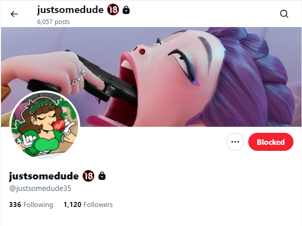 Imuserg's tweet photo. I rarely do this, but @.justsomedude35 is the same person as Seven the Crazy Cat Lady, who has a history of grooming minors. Please consider blocking this user. More evidence below. ⬇️ https://t.co/U7qQauaUIU