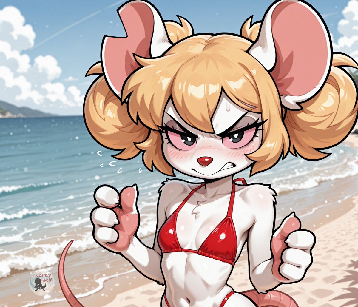 Cs_Wolf_x's tweet photo. A hot day with Risky and Brainette...🥰🐁🐁
#furry #furrygirls #furryart #ai #AIart https://t.co/d5swIrM9Wb