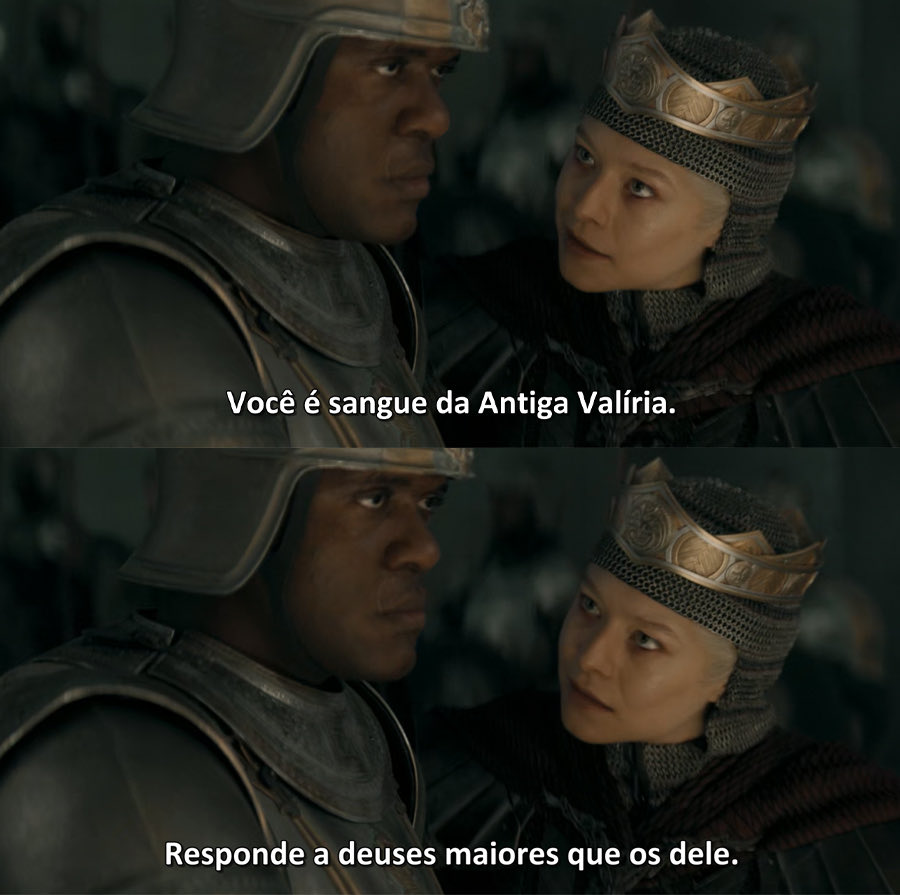 moornning's tweet photo. aqui ela lembrou que é descendente da Visenya e do Maegor https://t.co/s43kabd1Jf