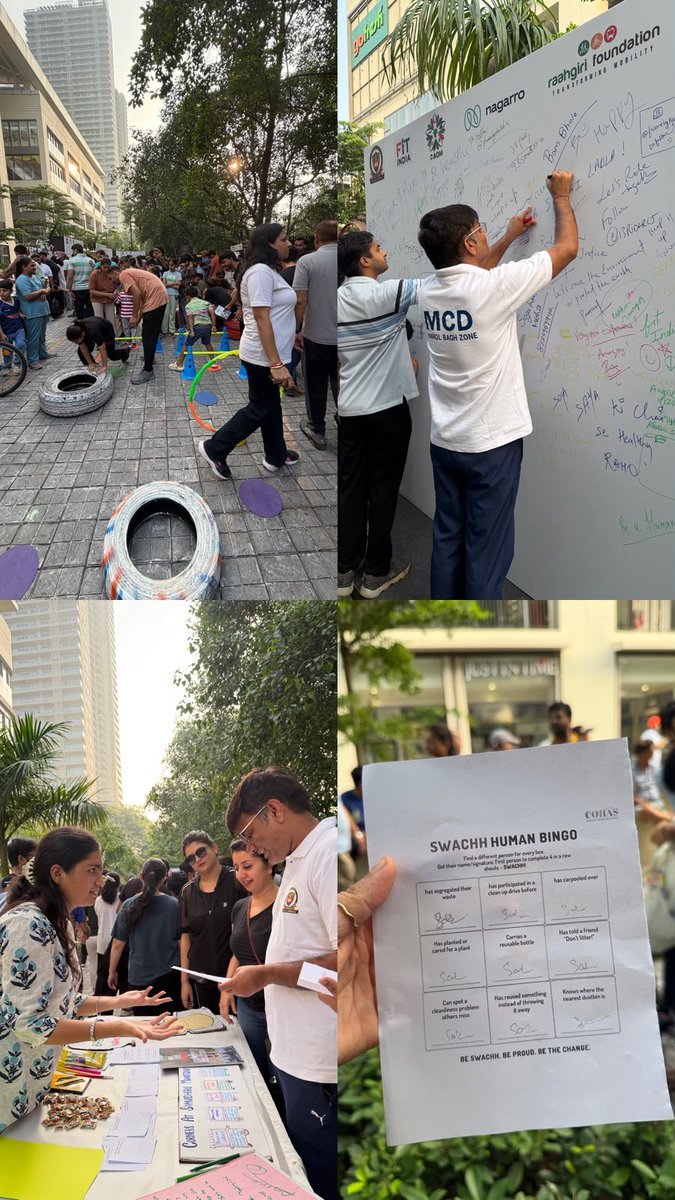 Raahgiri_Fdn's tweet photo. #RaahgiriDay I #DelhiEdition

Last #Sunday turned into a #community celebration as people from all walks of life came together to join the #conversation on #GarbageFree streets and #CleanAir.

This #RaahgiriDay was organised in collaboration with @MCD_Delhi, @CAQM_Official, @FitIndiaOff, @Nagarro and us. The morning was filled with #cycling, #fitness, #sports, #puppetshows, #nukkadnataks, singing and dancing, while our wonderful partners and teams led engaging games and quizzes focused on cleanliness and waste segregation.

Grateful to @Dilkhush_ias sir, & the entire @MCD_Delhi and sanitation team for leading the movement and making it a big success.

#RaahgiriDay I #Cleanair I #Cleancity I #NoGarbage I #CleanDelhi I @LtGovDelhi I @CMODelhi I @praveshwahi I @dip_delhi I @SecyDIP I @SBM_MCD I @SarikaPanda I @sherryfrosh I @nid_mad I @TarunPithode I @Nagarro I @manashuman