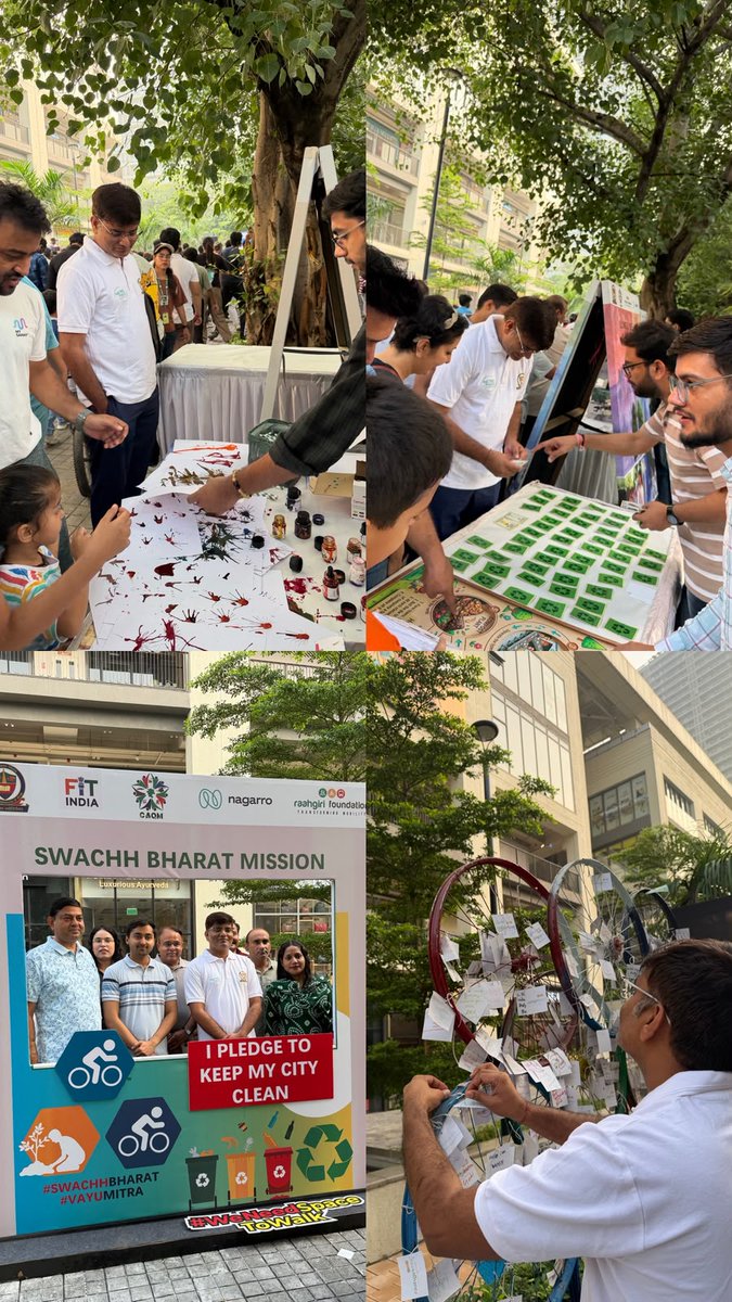 Raahgiri_Fdn's tweet photo. #RaahgiriDay I #DelhiEdition

Last #Sunday turned into a #community celebration as people from all walks of life came together to join the #conversation on #GarbageFree streets and #CleanAir.

This #RaahgiriDay was organised in collaboration with @MCD_Delhi, @CAQM_Official, @FitIndiaOff, @Nagarro and us. The morning was filled with #cycling, #fitness, #sports, #puppetshows, #nukkadnataks, singing and dancing, while our wonderful partners and teams led engaging games and quizzes focused on cleanliness and waste segregation.

Grateful to @Dilkhush_ias sir, & the entire @MCD_Delhi and sanitation team for leading the movement and making it a big success.

#RaahgiriDay I #Cleanair I #Cleancity I #NoGarbage I #CleanDelhi I @LtGovDelhi I @CMODelhi I @praveshwahi I @dip_delhi I @SecyDIP I @SBM_MCD I @SarikaPanda I @sherryfrosh I @nid_mad I @TarunPithode I @Nagarro I @manashuman