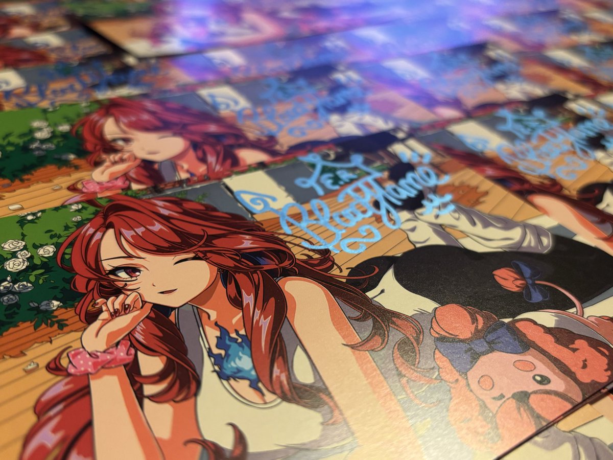 ERBloodflame's tweet photo. Finished signing all the postcards! 💋 https://t.co/g61RouAJiA