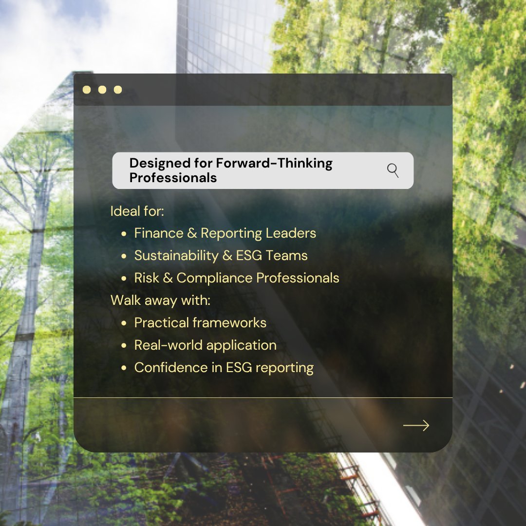 TrainingIfrs's tweet photo. Drive impact through better reporting 🌱

📍 Mauritius: ESG, Sustainability &amp; Integrated Reporting
Strengthen disclosures and align your ESG strategy.
Register Now : https://t.co/SpKeQ78OXD 
Lead with transparency. #ESG #Sustainability #IntegratedReporting https://t.co/qgB31PphSQ