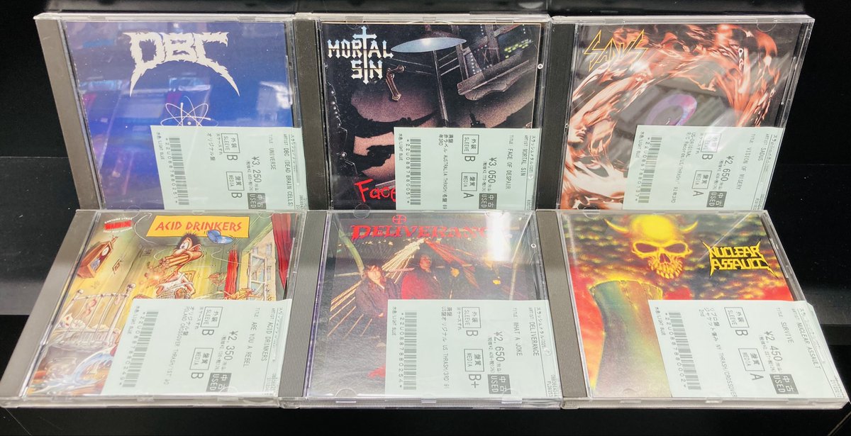 8/4(火)~8/7(金)入荷💥 スラッシュメタルの中古CD新着リストを公開