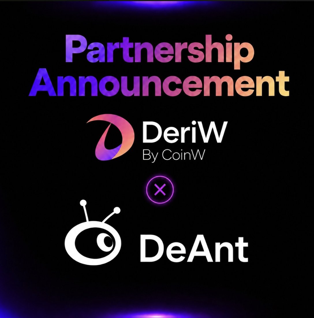 DeriWOfficial's tweet photo. 🚀 DeriW × @DeAntDao — Strategic Partnership 🤝  

We’re excited to announce our partnership with DeAnt DAO, a community-driven Web3 ecosystem focused on building meaningful connections and opportunities within the decentralized space. 

🌐  Together, DeriW and DeAnt DAO aim to connect communities, strengthen collaboration, and unlock new opportunities across Web3.  

With shared values around decentralization, innovation, and community growth, we’re looking forward to building something impactful together. 

🔥  More exciting updates coming soon! 🚀