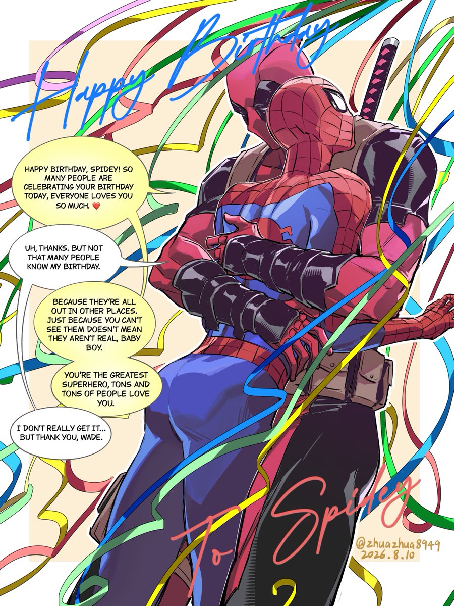 zhuazhua8949's tweet photo. #spideypool
HAPPY BIRTHDAY TO #spiderman https://t.co/yzXCFx9KHa