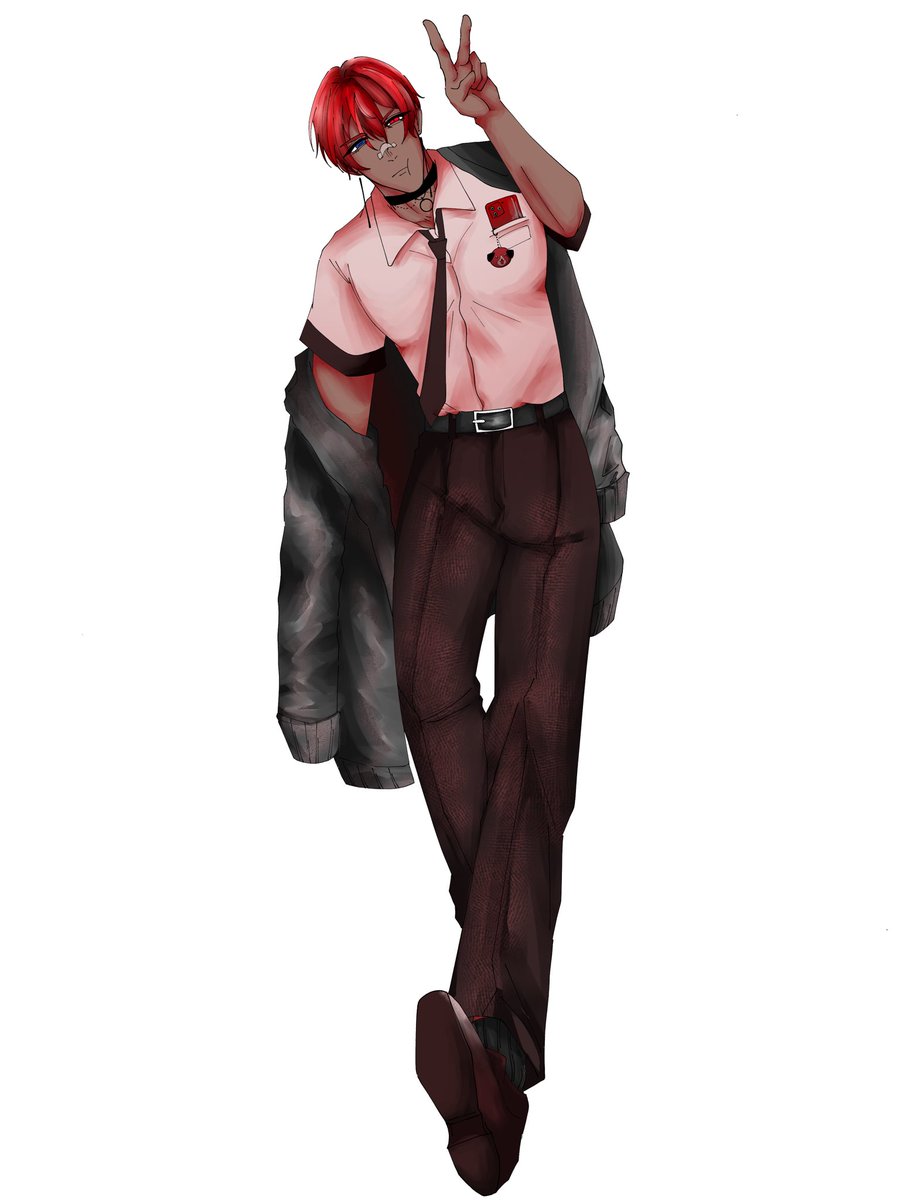TTU_trpg74's tweet photo. 学パロ立ち絵完成だーい！ https://t.co/l3TVKMaWNu