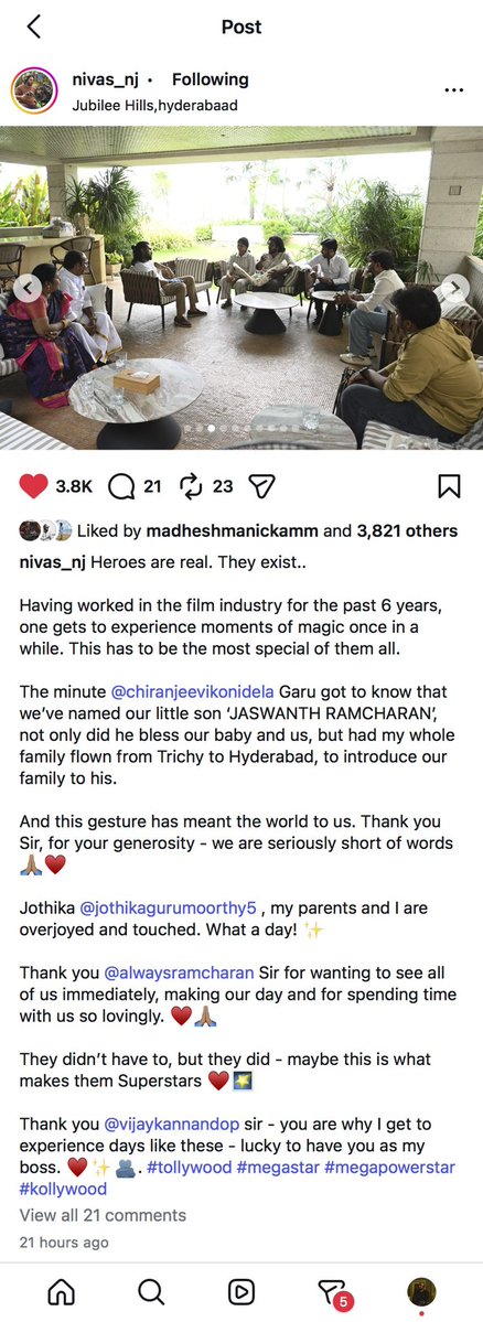 vijaykartikdop's tweet photo. Heroes do exist in real life!

What makes them real heroes goes far beyond what we see in these pictures.

Respect and love to you, @KChiruTweets sir &amp; @AlwaysRamCharan sir ❤️

Thank you for inspiring us with your hearts. ✨ https://t.co/CCVMH7xCq9