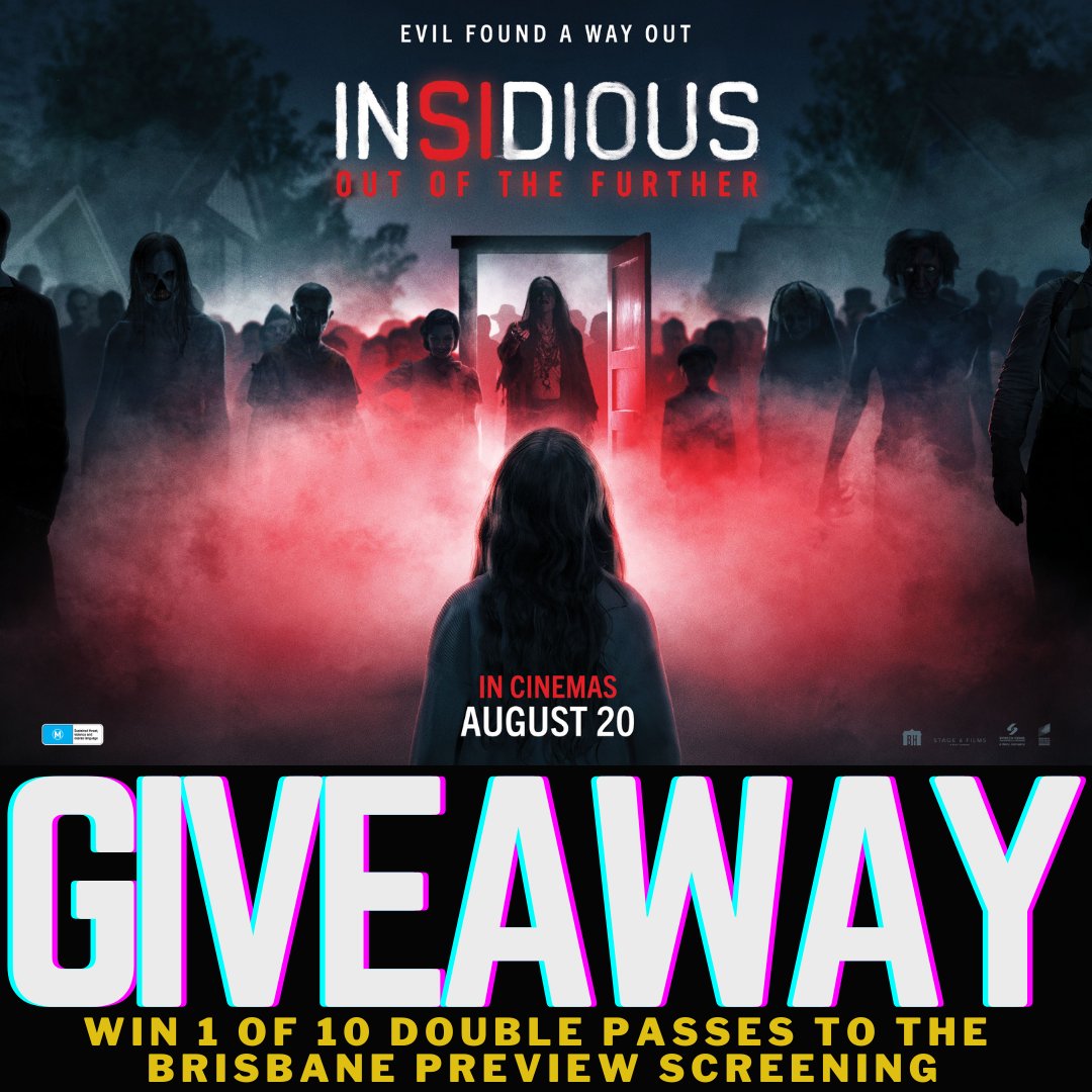 MKAUGaming's tweet photo. 🚨GIVE AWAY - GIVE AWAY🚨
Thanks to @SonyPicturesAUS, we have 10 x Double Passes to the Brisbane Preview of “INSIDIOUS: OUT OF THE FURTHER” to #Giveaway.
👇Enter via the link below👇
LINK: https://t.co/MoPdEUCEFe
#Insidious #OutOfTheFurther #SonyPictures #FreeTickets https://t.co/2Vbxs7TOIq