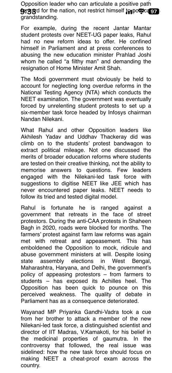 MinhazMerchant's tweet photo. So what exactly is Rahul Gandhi’s idea of India? Few, if any, know. Does he? My @DainikBhaskar op-ed. #reup https://t.co/3sDGogqPFr