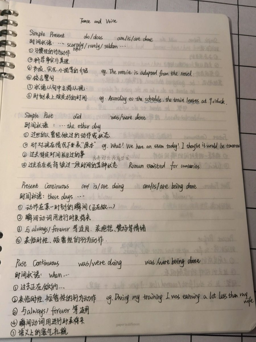 ZenobiaCroivni's tweet photo. [Today I mastered 3 key tenses in English grammar!  Added 20 practice sentences to my notebook, ready to review tomorrow. #LearningDiary #EnglishStudy]， https://t.co/s1d0diKehl