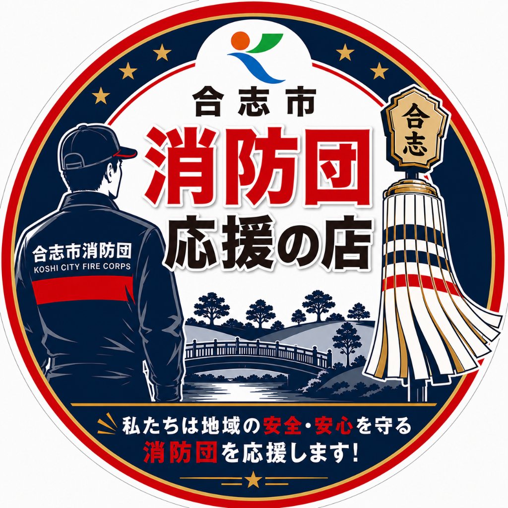 koshi_fvc's tweet photo. 令和8年8月8日、合志市消防団応援の店を新たに開始しました。応援の店とは、地域で活躍する団員に対し、割引や特典などのサービスを提供し、地域の消防団活動を応援していただくお店を登録する制度です。地域で消防団を支える取組に、ぜひご協力ください。たくさんのお店の登録をお待ちしています。 https://t.co/FqyjIwvIjs
