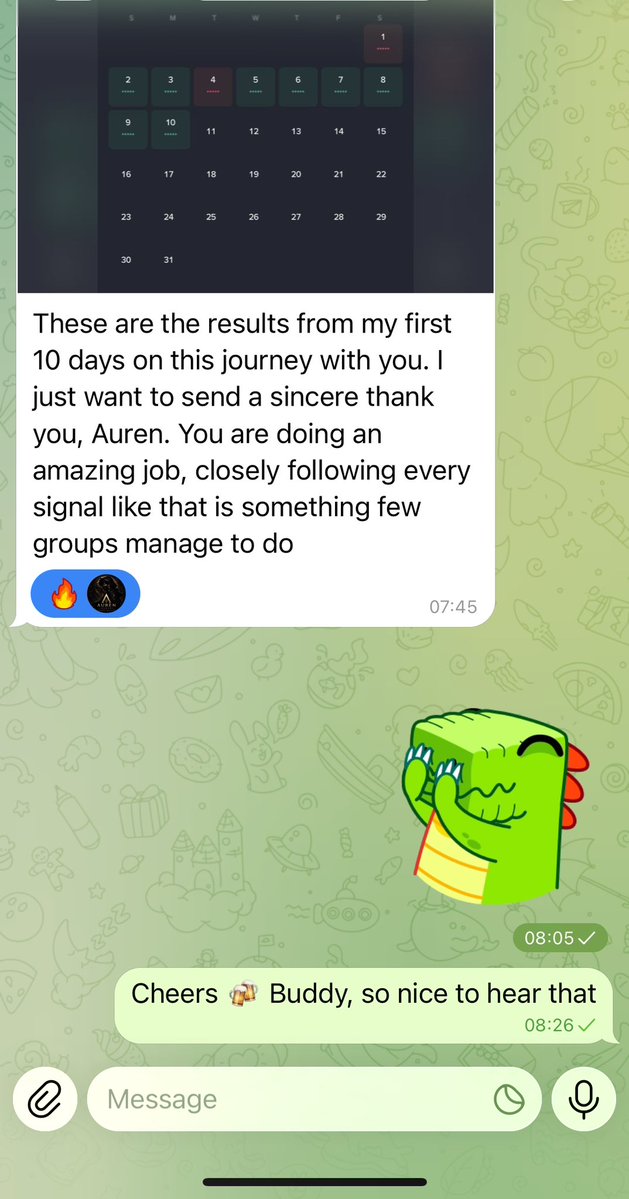aurenradar's tweet photo. ✉️ 10 DAYS WITH AUREN RADAR PREMIUM

One of our members shared his first 10 days with us:

I just want to say thank you, Auren. You’re doing an amazing job closely following every signal

➡️ That's what matters to us most

Not every trade will be perfect

It's about learning, staying disciplined, and improving together

10 days down. The journey continues 🤝
