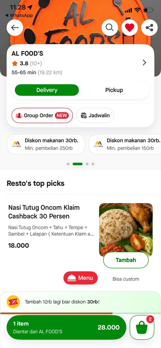 sixtiessssss's tweet photo. @nimadetina @shujoshuji_ Hai haii mau ikut spilll, ini bukan jualan aku si tapi jualan kakak aku. Dia baru buka toko di gojek, kalau tertarik bisa di coba ya lokasi nya di mampang Jakarta selatan. https://t.co/89HkjRMnj6.  Jual nasi tutug oncom dengan lauk ayam dan sebagainya, di jamin enak. https://t.co/oabWA26qb1