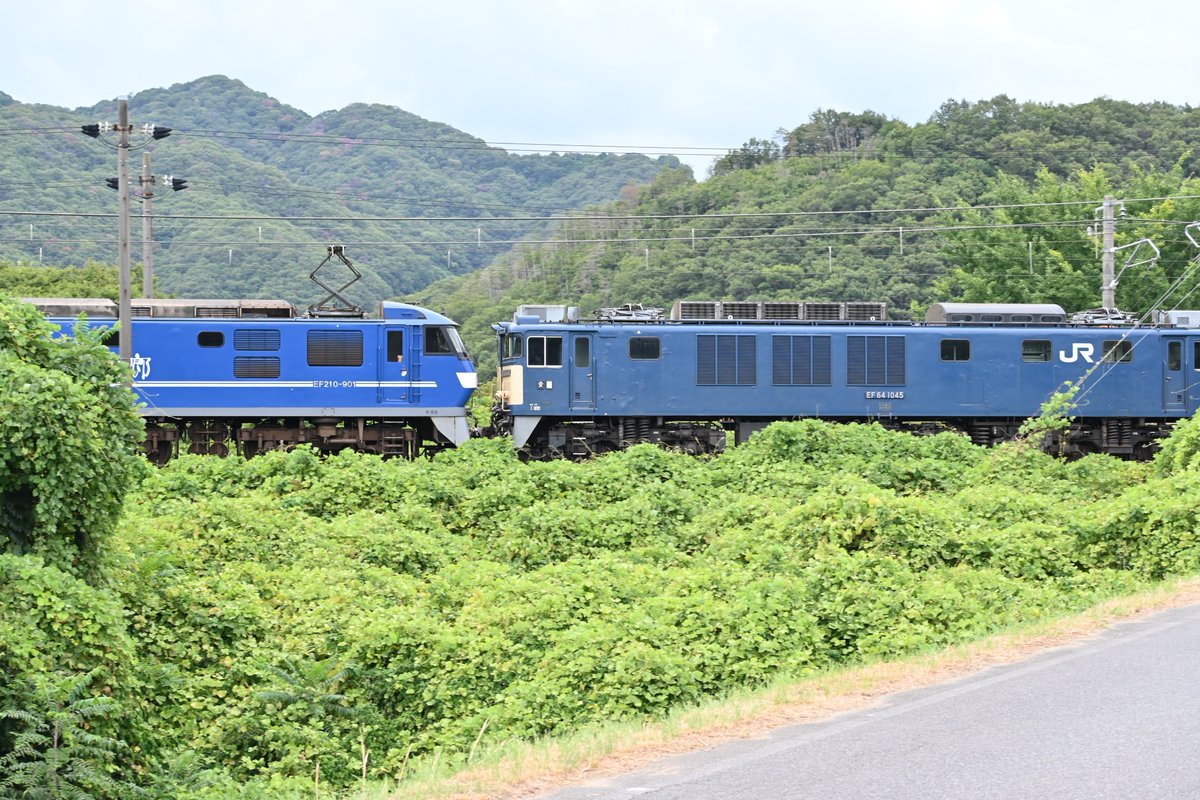 R11_Reika's tweet photo. 2026/8/9

この日の2077列車はEF210-901とEF64 1045の無動力回送でした https://t.co/cUYBIev1uy