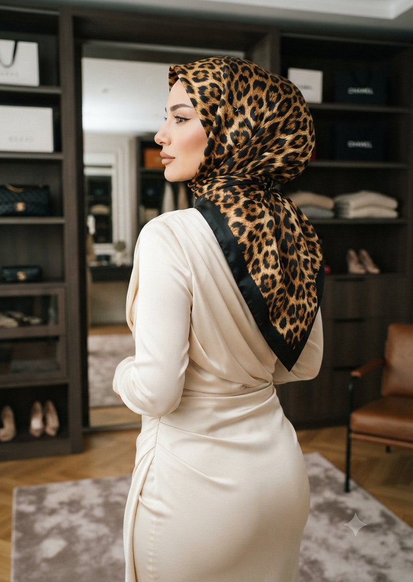 hijabmodelai's tweet photo. Zebra ve leopar desenli ipek elbiseli modern türbanlı Esra ✨🌟🔥💫 https://t.co/mGR8Vpj3cR