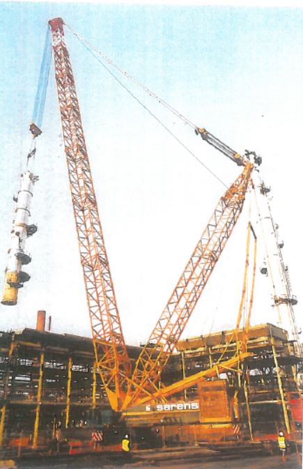 Sarens's tweet photo. This week’s #SarensSaturdays takes us back to 1999, when Sarens’ PC9600 crane completed an impressive lift for a #Petrochemical plant in Antwerp, Belgium. A great reminder of our long history supporting the sector! #NothingTooHeavy https://t.co/g20EHuF7tm