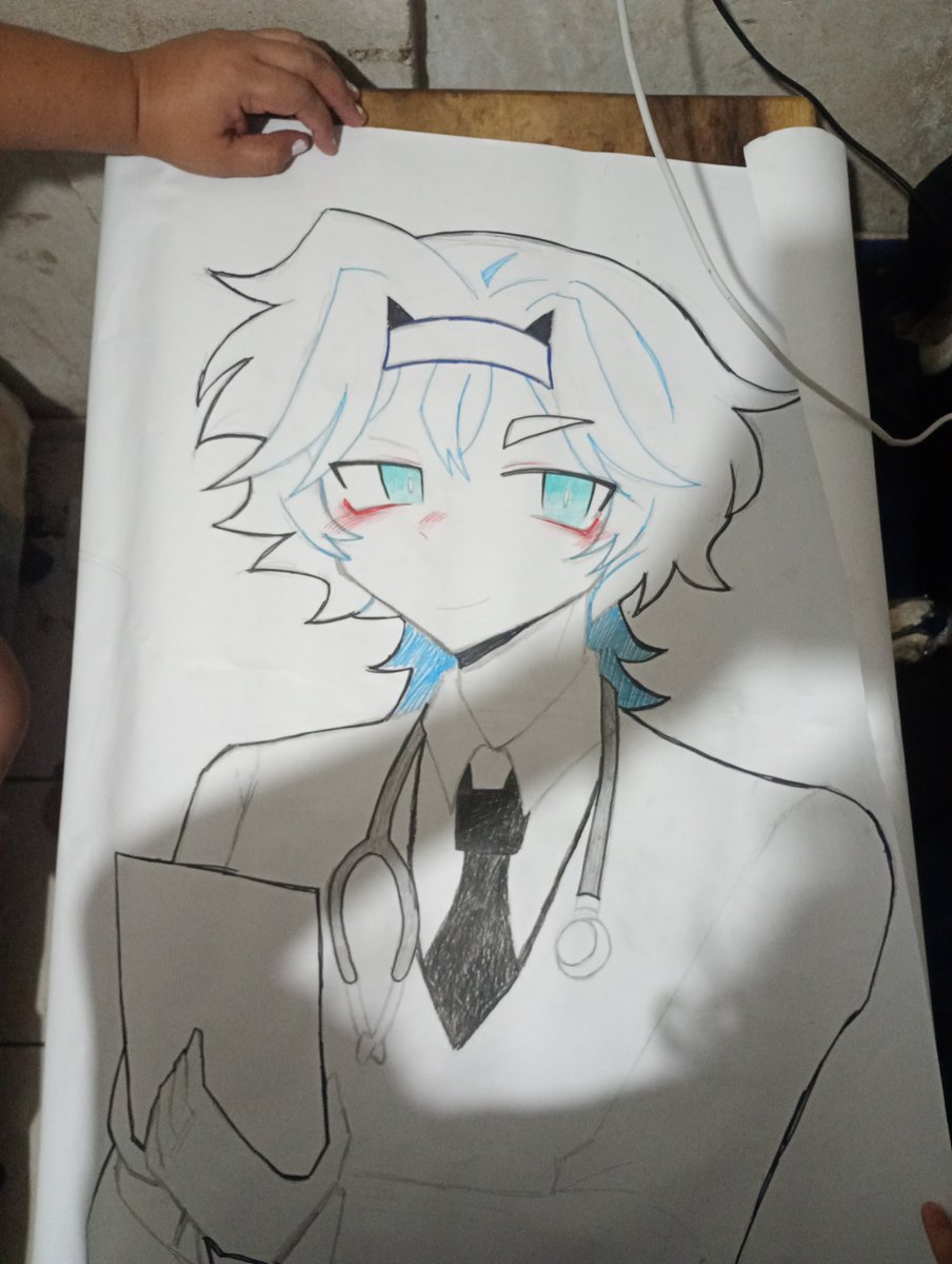 Nyrenni's tweet photo. Así me quedo el coldi para el bachiller jeje laik si mañana me humillan en la exposición 😂 #coldifanart https://t.co/gRdZWp58ZV