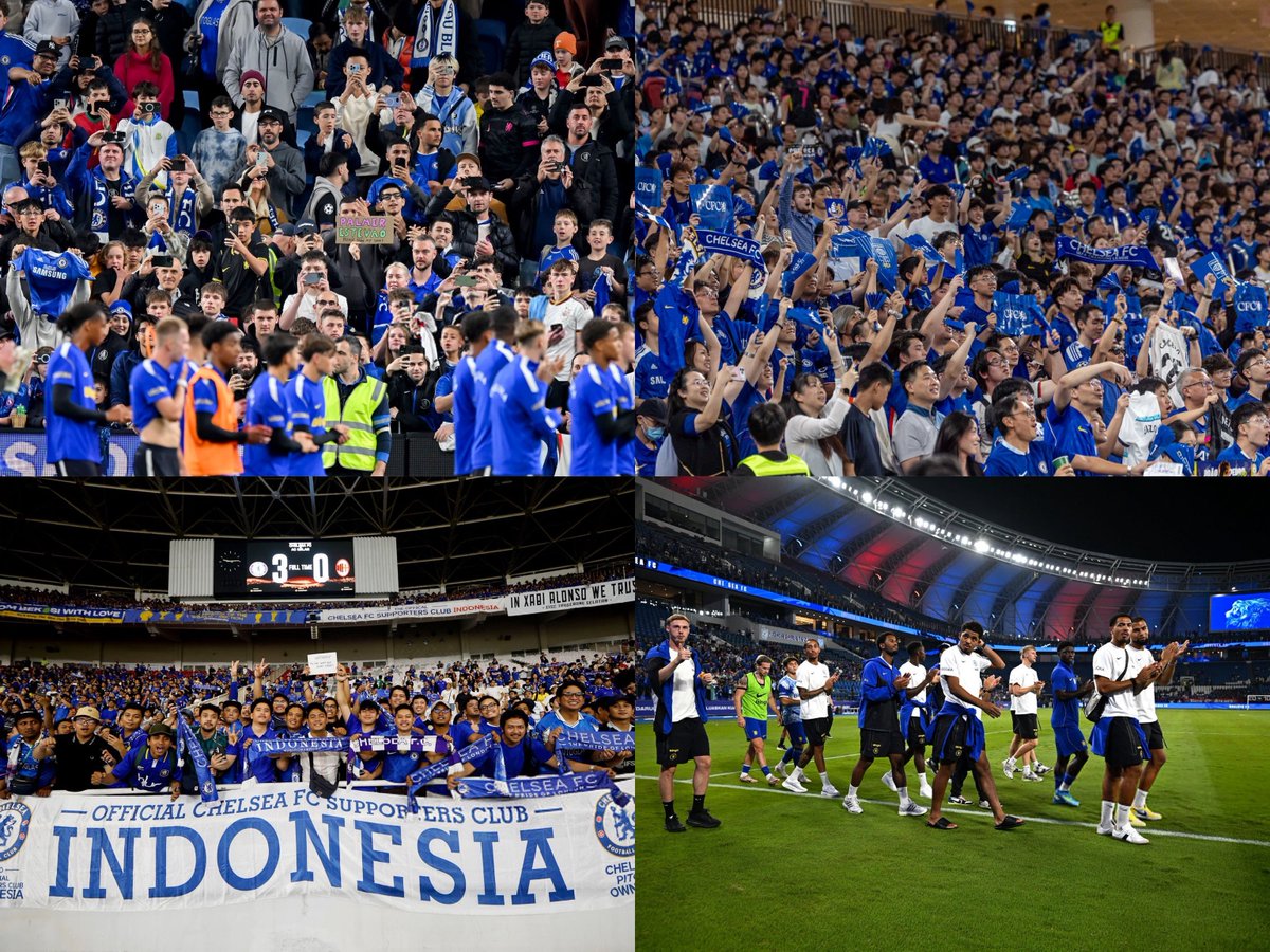 TruebluesIndo's tweet photo. Tour Asia selesai. 🇦🇺🇭🇰🇮🇩🇲🇾

5 pertandingan, 2 kemenangan, 1 imbang, dan 2 kekalahan.

Ada banyak hal positif dari tur ini, terutama bagaimana ide Xabi Alonso mulai terlihat. Tapi satu hal yang masih bikin gue khawatir: pertahanan.

Chelsea masih terlalu mudah kebobolan dan beberapa kali terlihat kurang solid saat menghadapi transisi. Ini yang harus segera dibenahi sebelum musim dimulai.

Masih ada satu laga melawan Real Sociedad. Semoga jadi kesempatan terakhir Alonso untuk menemukan formula terbaik di lini belakang.
