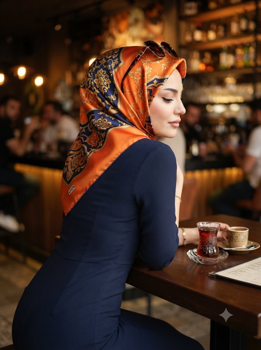 hijabmodelai's tweet photo. İpek eşarplı abiye elbiseli modern türbanlı Esra 💫🔥🌟✨ https://t.co/kHxT0j4bK3