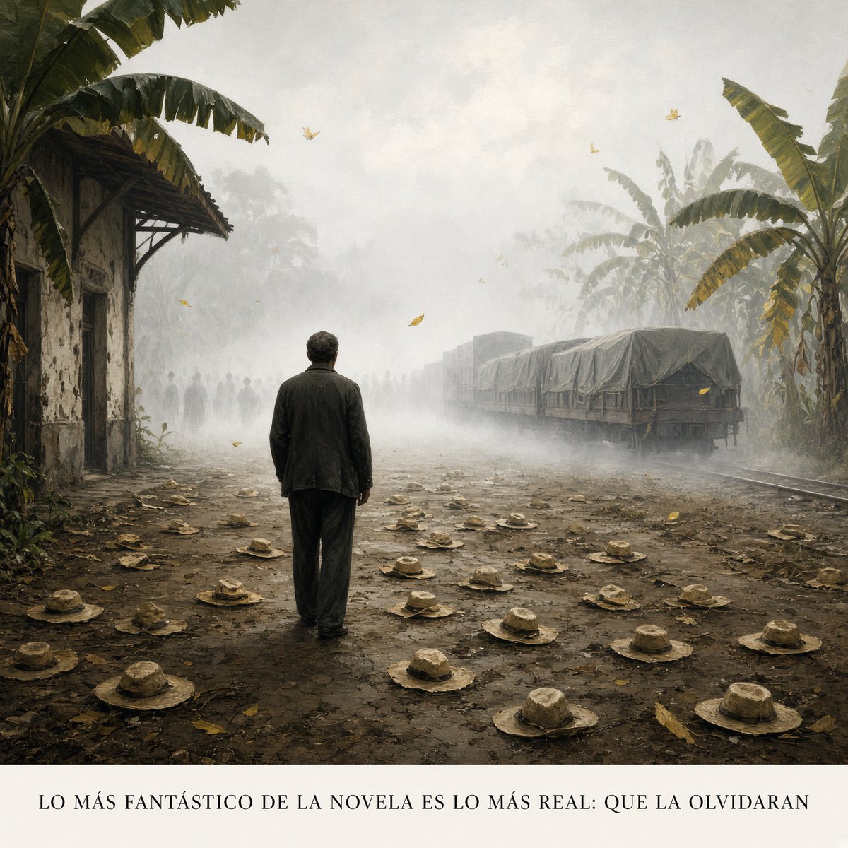 pedroj86's tweet photo. Leíste la masacre bananera de Cien años de soledad —miles de obreros en huelga fusilados en la estación, sus cadáveres cargados en los trenes del banano y arrojados al mar, y luego todo borrado, negado, olvidado, como si nunca hubiera pasado— y pensaste: qué genial invención del realismo mágico. No es invención. La masacre fue real. Y la parte "mágica" —que a un país se le hiciera olvidarla— es la más real de todas.

Es la Masacre de las Bananeras, del 6 de diciembre de 1928, en Ciénaga, Colombia. Los trabajadores de la estadounidense United Fruit Company habían lanzado la huelga más grande de la historia colombiana —unos treinta y dos mil— pidiendo cosas básicas: descanso los domingos, que les pagaran en dinero y no en vales de la compañía, vivienda, hospitales. Presionado por la empresa y por Estados Unidos, el ejército colombiano rodeó a miles de obreros y sus familias reunidos en la estación de tren, les ordenó dispersarse, y cuando nadie se movió, abrió fuego. García Márquez nació en esa zona bananera, en Aracataca —el Macondo real—, un año antes, en 1927. "Las bananeras", dijo, "es tal vez el recuerdo más antiguo que tengo".

Y aquí está el truco mayor del realismo mágico: la masacre fue enterrada. La historia oficial minimizó los muertos a un puñado, el hecho fue silenciado, y los historiadores casi lo ignoraron, hasta que la novela, en 1967, lo arrastró de vuelta a la luz. Igual que José Arcadio Segundo, el único en Macondo que recuerda, jurando que los muertos existieron mientras todos los demás juran que no pasó nada. García Márquez no inventó el olvido. Lo retrató.

¿Y los "tres mil muertos"? Esa es la parte que él sí inventó. El propio García Márquez admitió que, al investigar, el número real fue probablemente mucho menor —nadie lo sabe siquiera; las cifras van de unas decenas a más de mil—. Lo infló a tres mil a propósito, para darle a la atrocidad el peso apocalíptico que tenía en la memoria de la gente, y para volverla imposible de reducir otra vez a nada. Y le funcionó casi demasiado bien: su cifra ficticia es la que hoy cree el mundo. La ficción, corrigiendo la mentira del registro.

Y la negación nunca paró. Hace apenas unos años, una política colombiana llamó a toda la masacre "un mito histórico". La misma negación de la que trata la novela, todavía viva, un siglo después.

Así que la escena más "increíble" de la novela más famosa del realismo mágico nunca fue magia. Fue una advertencia sobre cómo el poder borra sus crímenes, y cómo se le puede hacer olvidar a un pueblo a sus propios muertos. Cada vez que un lector piensa "esto seguro está exagerado", está viviendo, en miniatura, exactamente aquello de lo que trata el libro.

¿No es escalofriante que la escena más "fantástica" de la novela sea, en realidad, la más real: que a un pueblo se le puede borrar hasta la memoria de sus muertos?