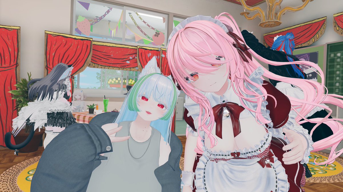 VR_rocca's tweet photo. 4ローテ目！！
後ろにご注目
ショートコント、コンビニ
客のいないコンビニになるはずが、面接会場に……
ｳｨﾝ……
きゅあ https://t.co/VjvLv7elV8