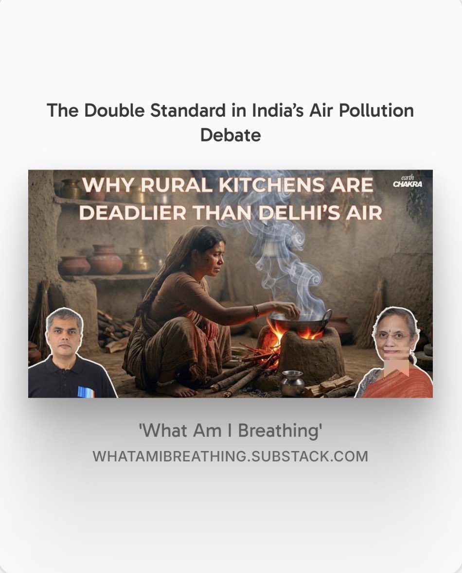 breathing_what's tweet photo. Delhi's smog grabs headlines, but as Dr Kalpana Balakrishnan reveals, rural indoor toxicity is 10 times worse. However, there's a solution at hand, with a massive return for every rupee invested.
#Ujjwala #airpollution 

https://t.co/mEiONBQHyB https://t.co/RwsYEVizHa