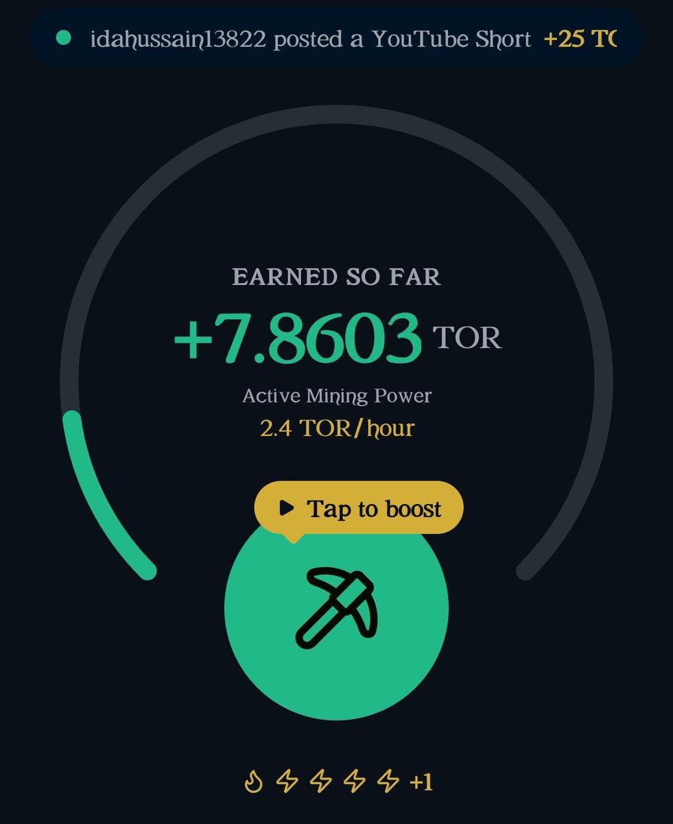 Ib2lipz's tweet photo. Mining rate is at a very juicy 0.8 TOR/hr
Total supply 2B TOR
📅 TGE scheduled for 2027

P2P trades or token transfers will be available at TGE 

Download @ToriumNetwork on Google Play. Please use my code: TORIUM-6NNBBM https://t.co/nL2h4jUosQ