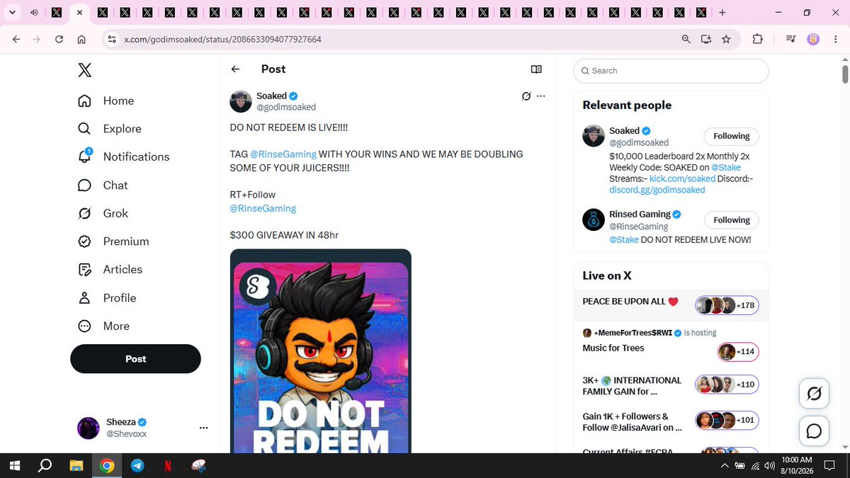 Shevoxx's tweet photo. @godimsoaked @RinseGaming Congrats for your own slot launching 

stake   .. Sienawxyz https://t.co/HztiVmY2Lq