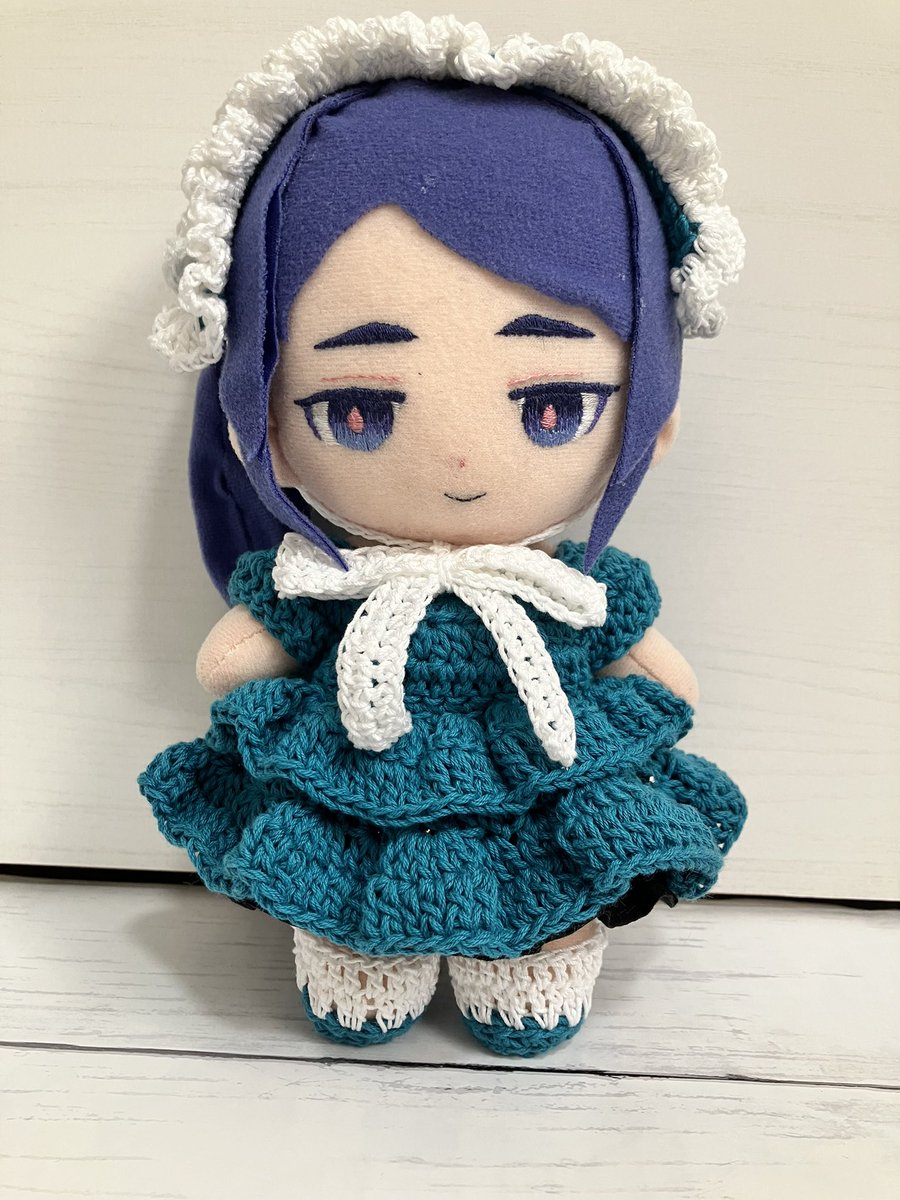 fune00423's tweet photo. 菜花ちゃんぬいを作った当初は服は市販のを着せればいいやと思っていたけど、試しに作ってみたら楽しくて気がついたらこんなにできてました
#氷海菜花 https://t.co/TSQH5sa0XX