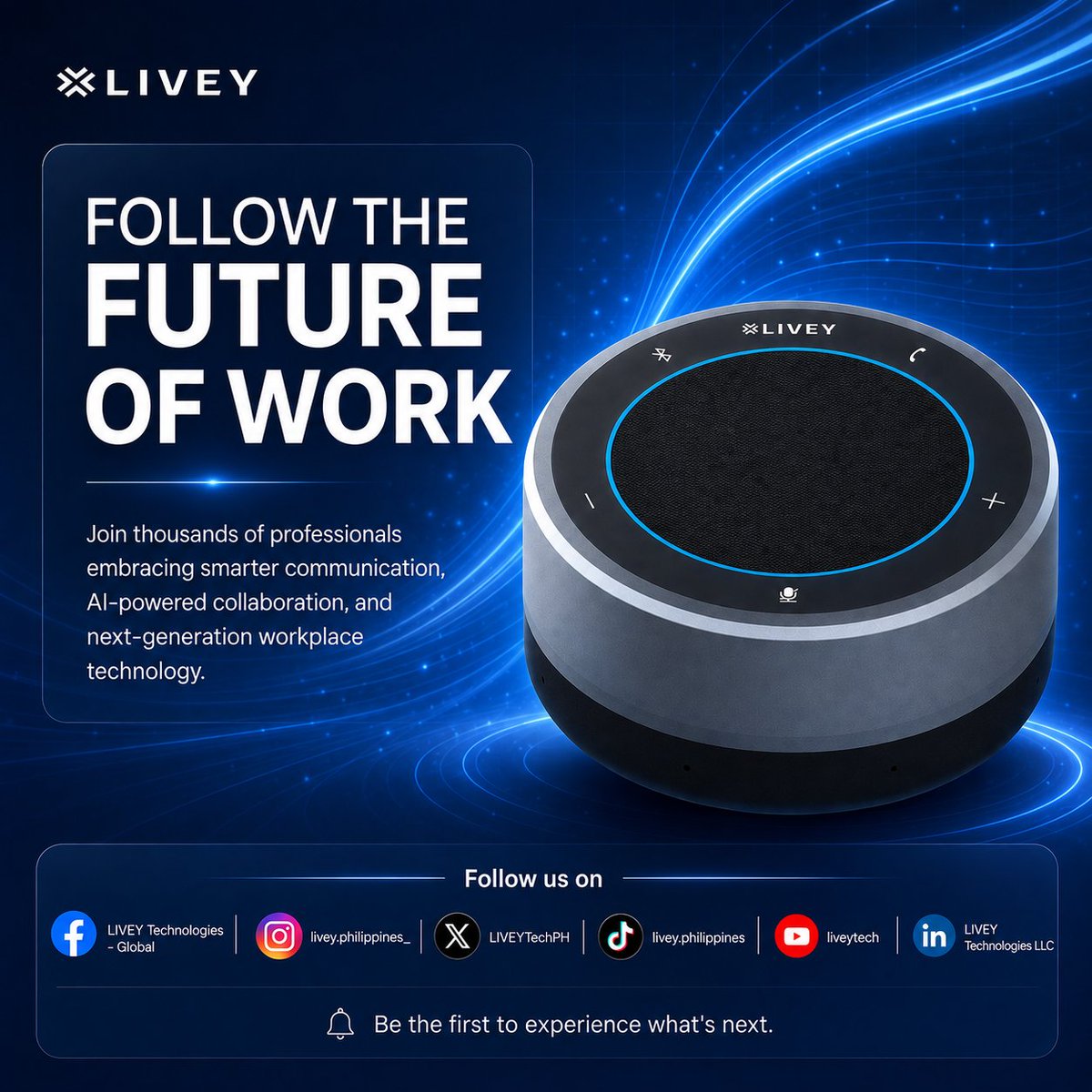 LIVEYTechPH's tweet photo. ��𝗵𝗲 𝗳𝘂𝘁𝘂𝗿𝗲 𝗼𝗳 𝘄𝗼𝗿𝗸 𝗶𝘀 𝗵𝗲𝗿𝗲. ✨

Smarter communication. Better collaboration. Built for what’s next.

Follow 𝗟𝗜𝗩𝗘𝗬 and stay ahead.

#LIVEY #FutureOfWork #Tech https://t.co/VbCBHCNClD