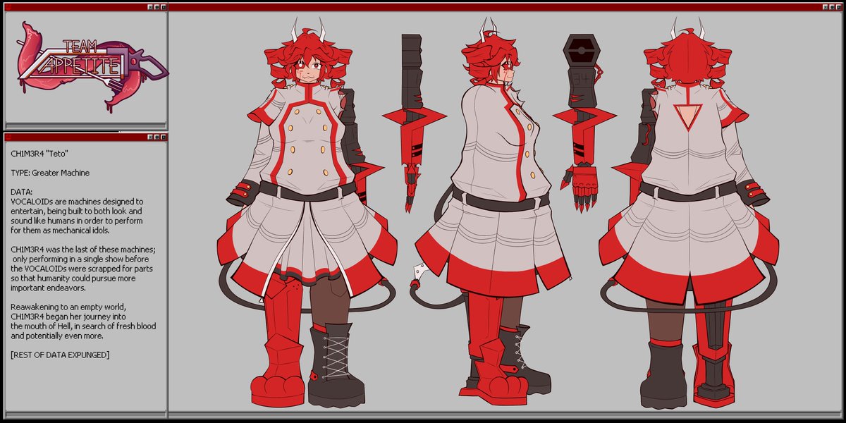 Team_Appetite's tweet photo. THE STARS OF THE SHOW

Art by Eggs
Terminal Entries Written by Doodles

#ULTRAKILL #VOCALOID #ScourgeOfTheCH1M3R4 https://t.co/AsUxMakNtl