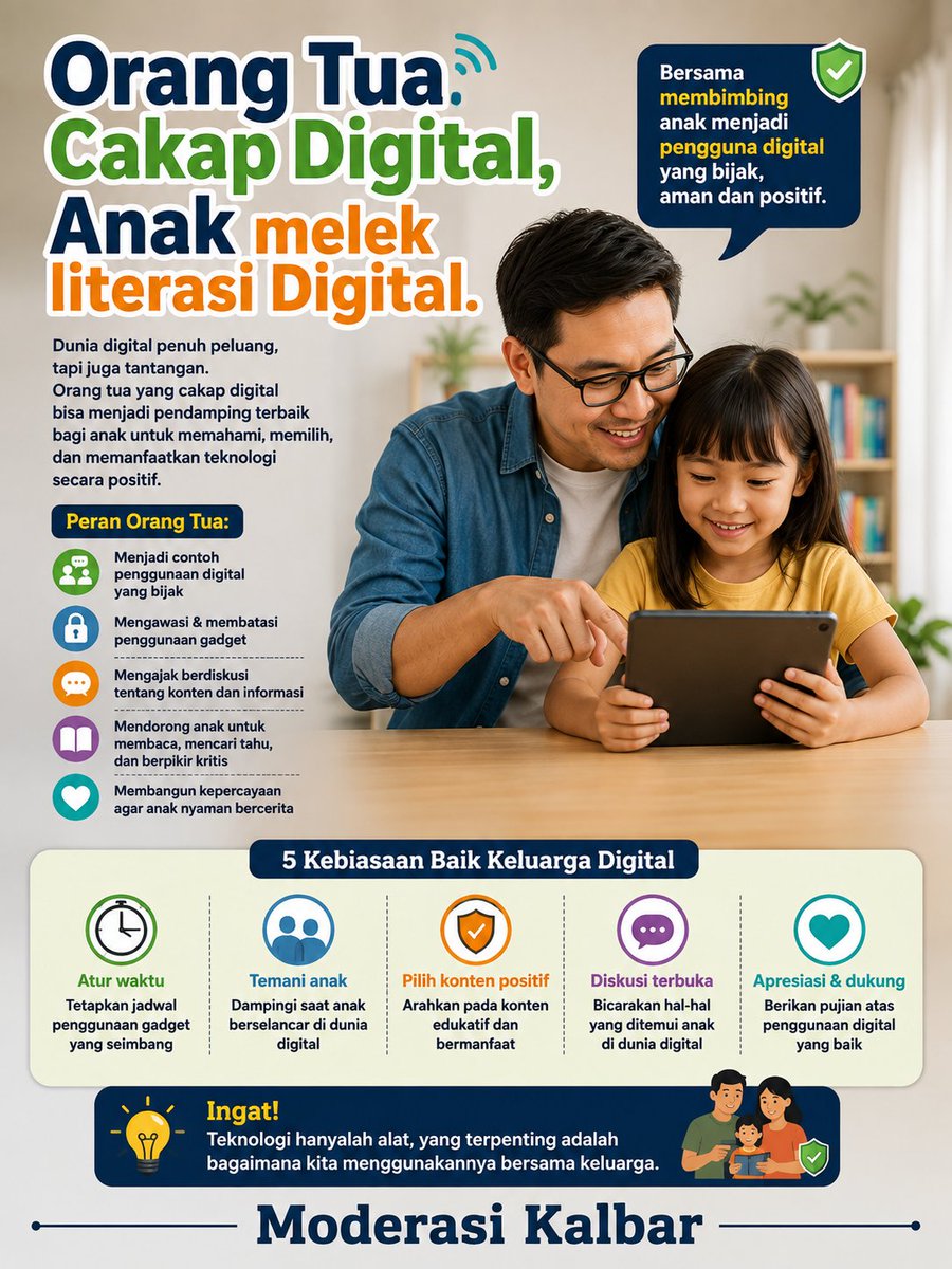moderasikalbar's tweet photo. Orang tua cakap digital, anak melek literasi digital

#kritistanpamembenci
#tolakradikalisme
#akcayakhatulistiwa 
#kalbarbersatu https://t.co/YqPdENha0k