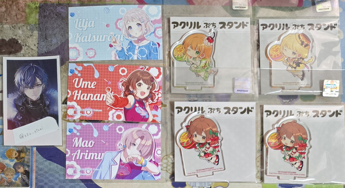 232__otori's tweet photo. 【交換】学園アイドルマスター　学マス　チュッパチャプス　チュッパチャップス ミニアクスタ
譲）アクスタ ことね、清夏、佑芽
         特典 リーリア、麻央、佑芽

求）アクスタ 莉波、麻央
        特典 燕、手毬

郵送のみ まとめて希望
お気軽にお声がけください。 https://t.co/GJwnfZlH40