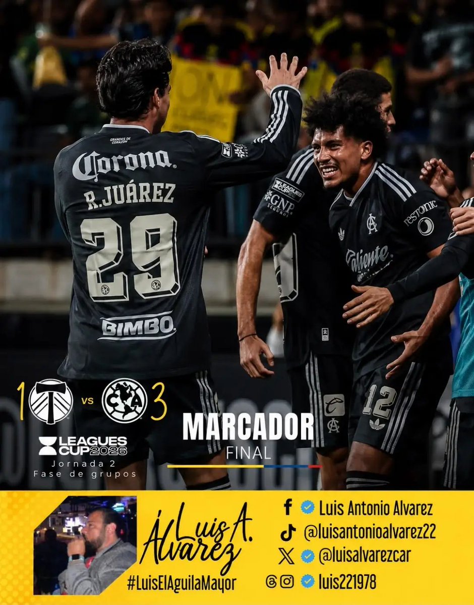 luisalvarezcar's tweet photo. Ganó el #America @ClubAmerica_EN @EstadioBanorte #LuisElAguilaMayor #SomosAmerica @LeaguesCup https://t.co/J4YUSfwUcN