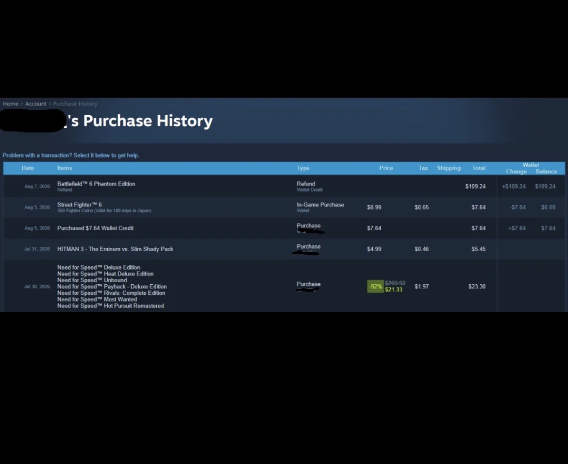 Pirat_Nation's tweet photo. A Battlefield 6 player says Steam gave them a full refund for the Phantom Edition despite 470 hours played.

The player requested the refund after several popular modes were removed, including King of the Hill, Squad Deathmatch and Rush. Rush was the mode they had spent the most time playing.

He contacted Steam Support, explained that the modes had been removed nearly a year after launch, and provided links to Battlefield’s matchmaking information and the latest Community Broadcast.

The support agent agreed with their complaint and refunded the full amount paid for the Phantom Edition.
