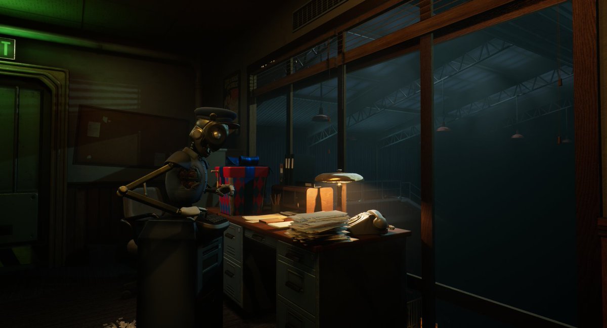 LogeeBob's tweet photo. no more cubemaps! warehouse will now (partially) load in alongside managers office, and i plan to do this for other areas as well! 

understandably had to cut down a lot of stuff from warehouse for this to keep it optimized, but glad its working!

#FNAF https://t.co/uLkUO96naJ