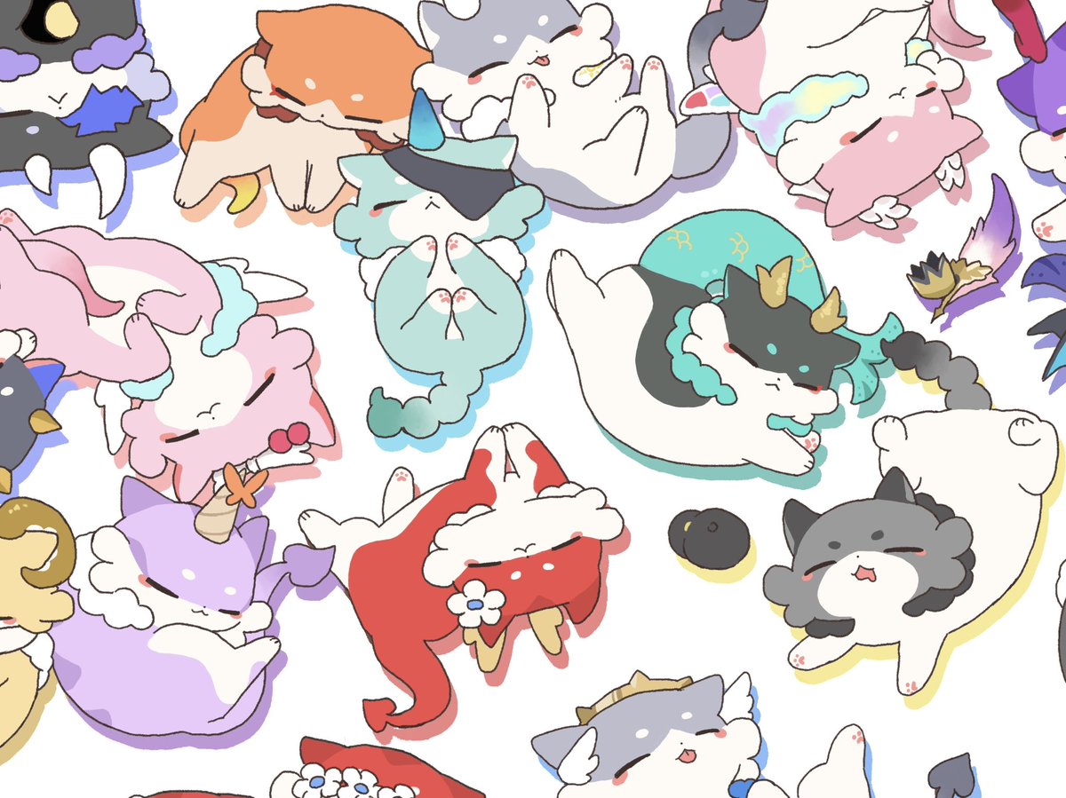 potapochi's tweet photo. 迷子になっても見つけられるようにキメラ布…
前に描いたやつが画質が終わってたので描き直し地獄作業でした フン………… https://t.co/0JUv0Gud73