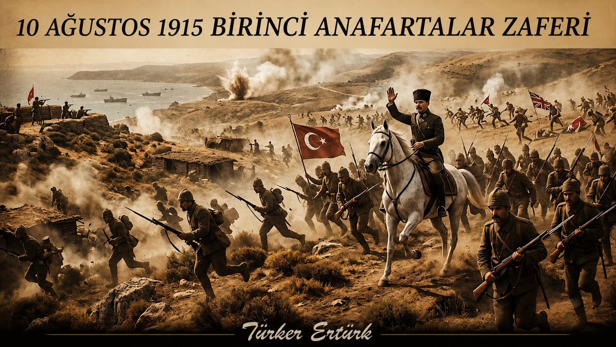 Orsatramola's tweet photo. Albay Mustafa Kemal, Anafartalar Grup Komutanı olarak İngilizlerin Suvla çıkarması sonrasında başlattığı taarruzla ilerlemeyi durdurdu ve 10 Ağustos'taki karşı taarruz özellikle Conkbayırı'nda belirleyici oldu. https://t.co/IkLfoCRCx9