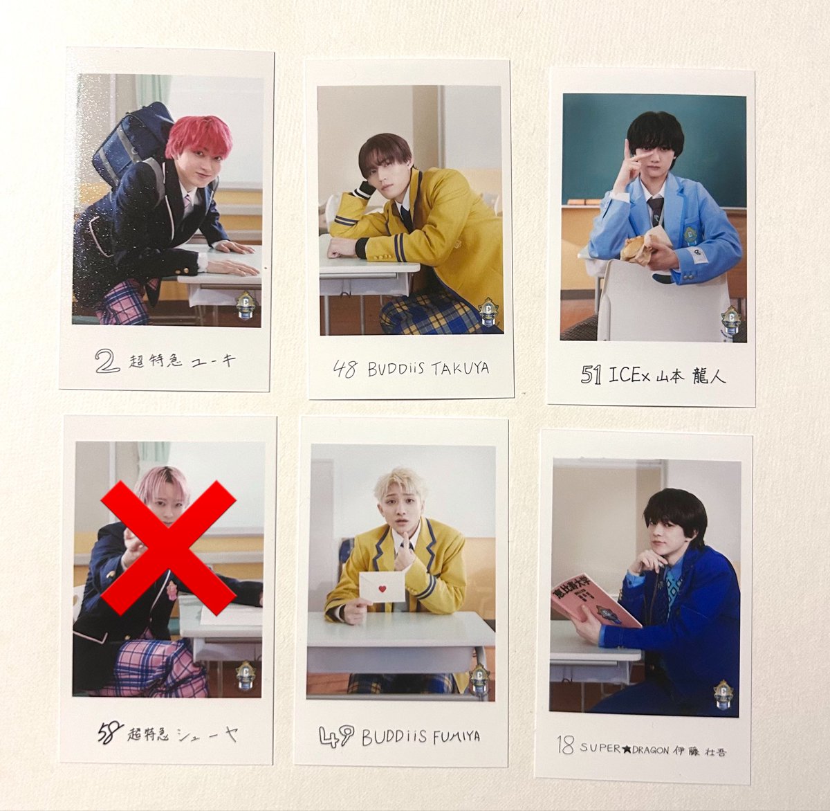 achichiranO's tweet photo. 【交換】EBiDAN THE LIVE 2026エビライ ミニフォト 隣の席セット

譲：ユーキ TAKUYA FUMIYA 山本 龍人 伊藤 壮吾

求：山中＞佐野（山中前以外）

前後左右問わず
16日エビライお手渡し＞郵送
検索からでもお気軽にお声がけください！ https://t.co/fTIkTUhTdl