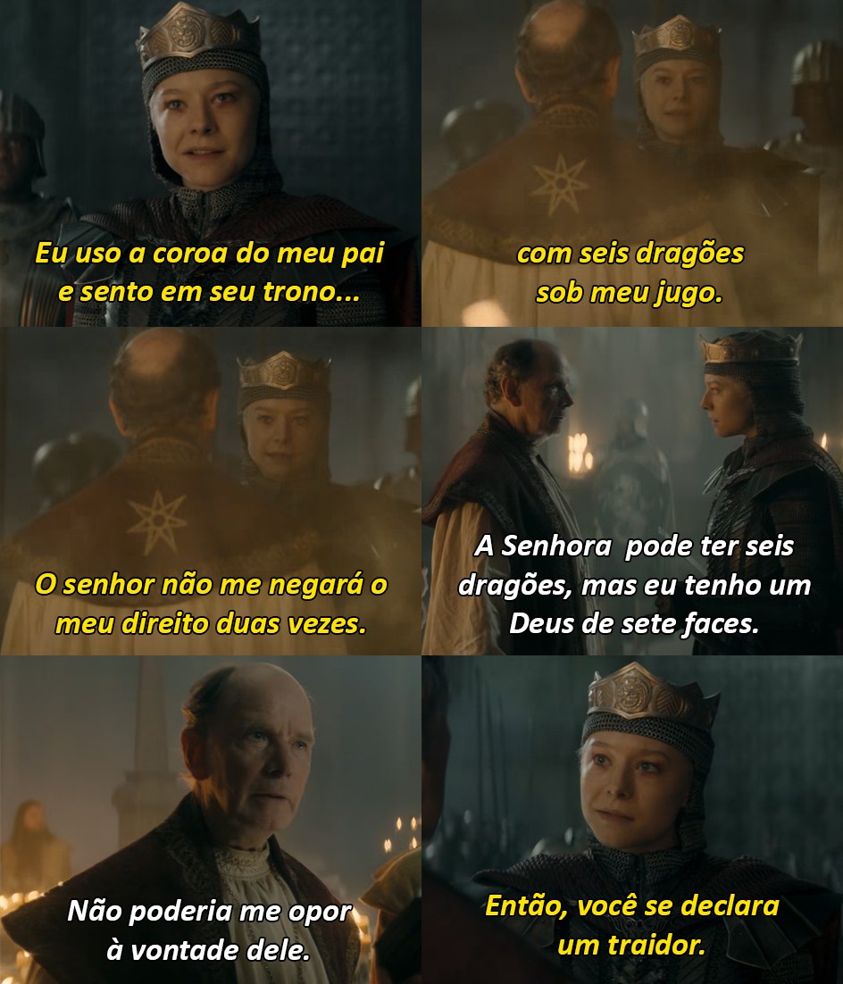 jlinzombie's tweet photo. Por isso que onde tem crente não tem sossego.
Rhaenyra certíssima.

#HOTD #HouseoftheDragon https://t.co/YjabT9Djop