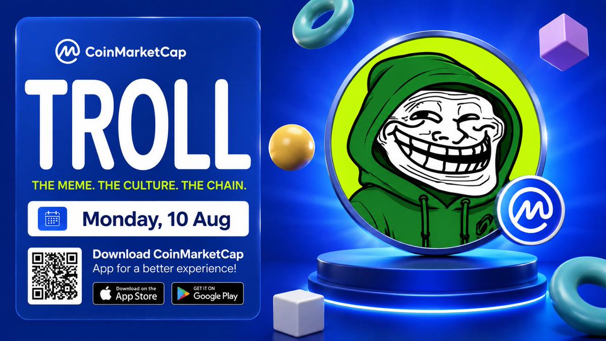 RHtrollinhood's tweet photo. Ⓜ️ $TROLL is officially featured on @CoinMarketCap 🔥 
Another huge step in our journey—momentum is real! 💎

Ⓜ️ https://t.co/h7DNDqDyIw

Keep Trolling 😂 https://t.co/UlDquLQTRG