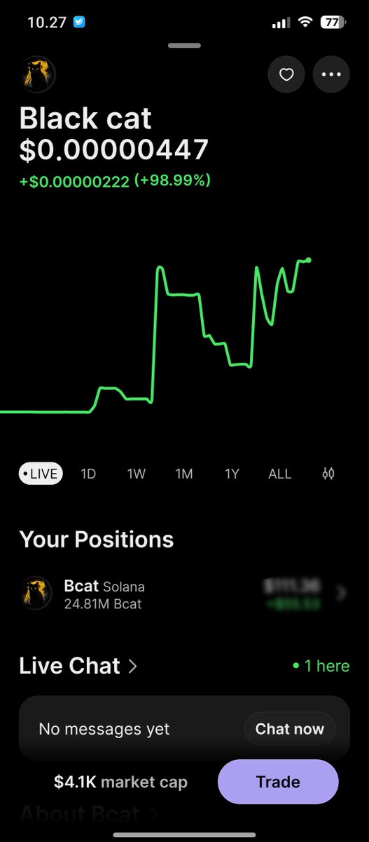 BCATofficial's tweet photo. This is just the beginning. I’m aiming for a 1000x.

Buy now while it’s still early.

$Bcat #bcat https://t.co/rfxAmHfrTw
