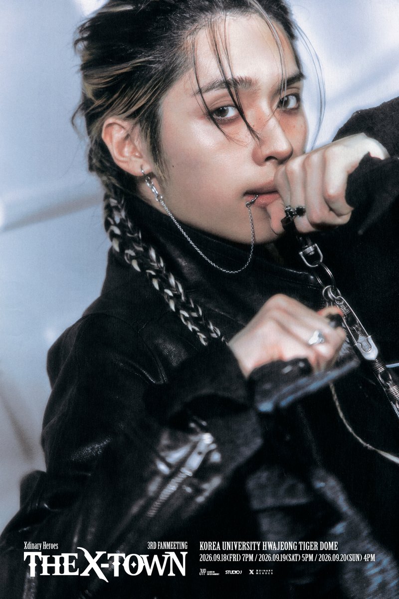XH_official's tweet photo. <Xdinary Heroes 3RD FANMEETING>
🗡️THE X-TOWN🗡️

#가온 #Gaon Concept Photo

🗓2026.09.18 (FRI) 7PM
🗓2026.09.19 (SAT) 5PM
🗓2026.09.20 (SUN) 4PM

📍고려대학교 화정체육관

#XdinaryHeroes #엑스디너리히어로즈
#Villains #빌런즈
#THE_X_TOWN https://t.co/RmZ2MHOKYy