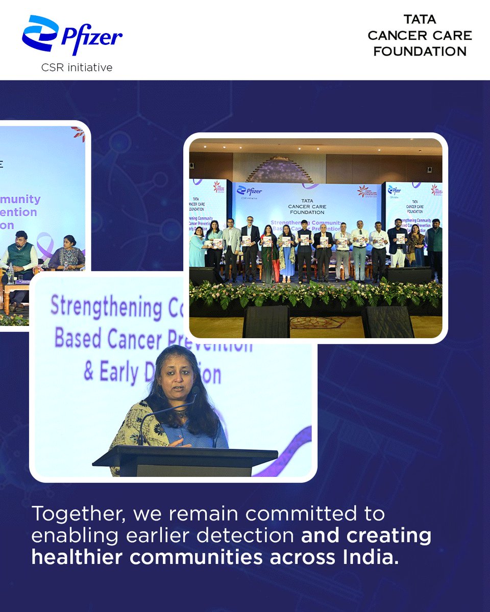 tatacancercare's tweet photo. Together with @pfizer , Tata Cancer Care Foundation has reached 1M+ beneficiaries across 5 states, strengthening cancer awareness, early detection and frontline care.
A milestone powered by partnership, collaboration and community action.
#TCCF #Pfizer https://t.co/EVutUWv8pQ