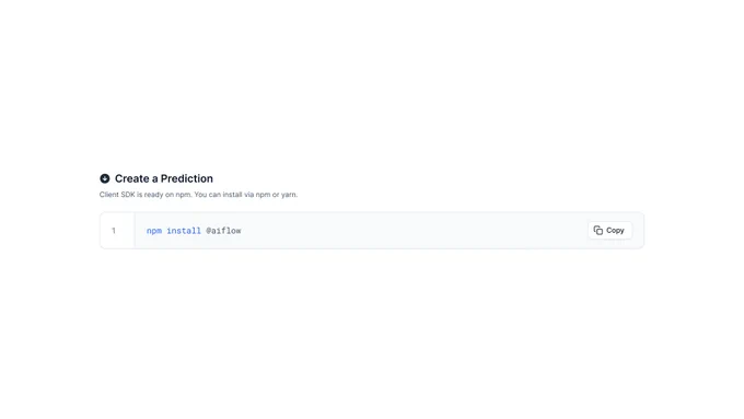 AI SaaS 개발자 문서 — 코드 스니펫 블록 컴포넌트